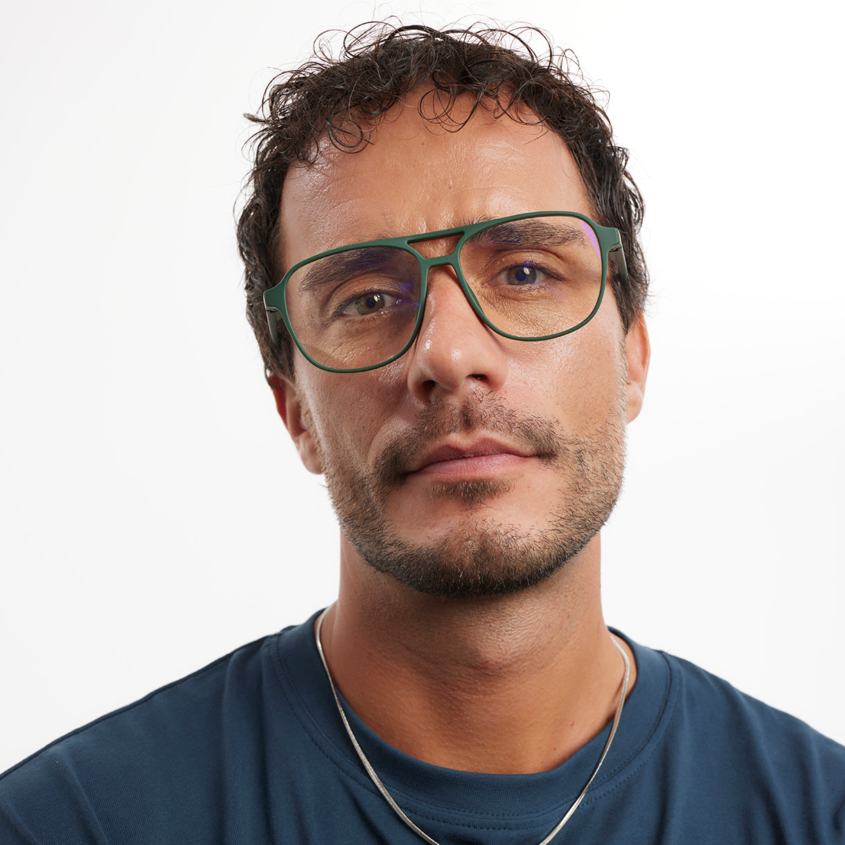 Brad Dark Green- Lentes de lectura con protección de luz azul