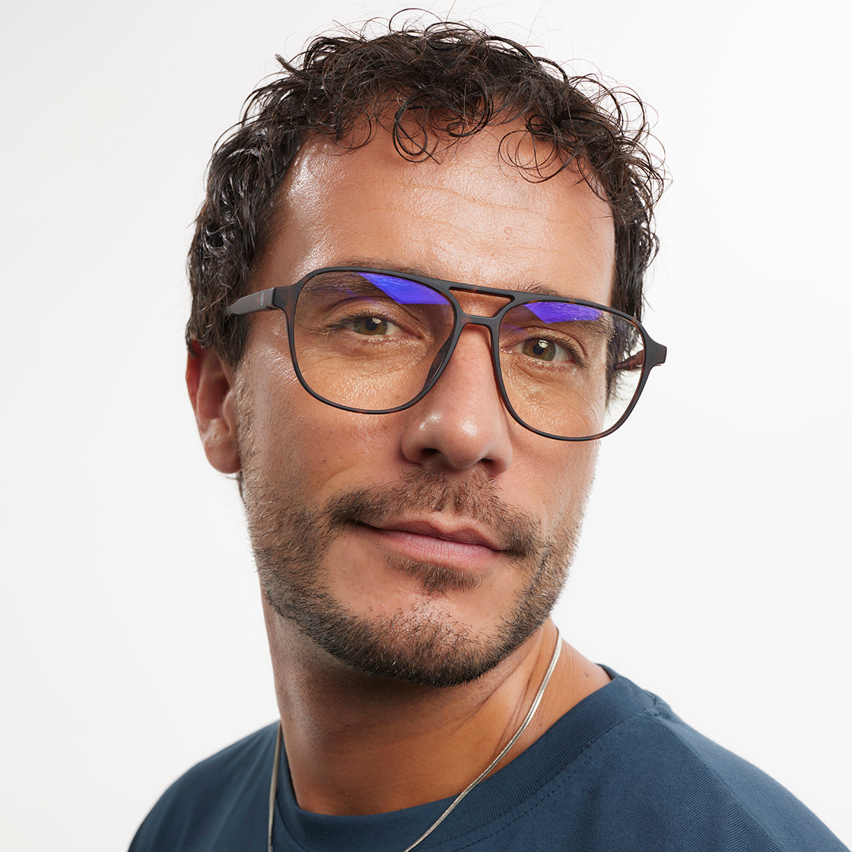 Brad Tortoise - Lentes de lectura con protección de luz azul